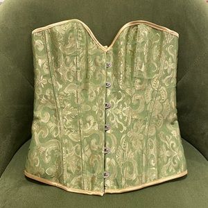 GREEN ORNATE CORSET